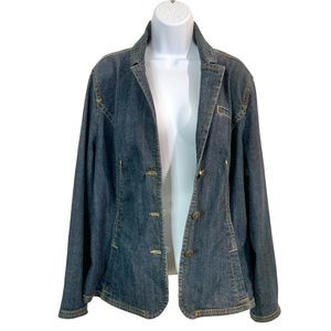 VENEZIA Vintage Denim Button Up Blazer Sz 14/16